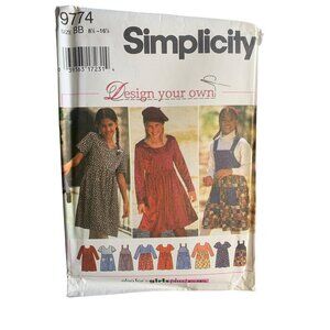 Simplicity Girl's Dress Jumper Sewing Pattern Sz 8.5 to 16.5 9774 - Uncut